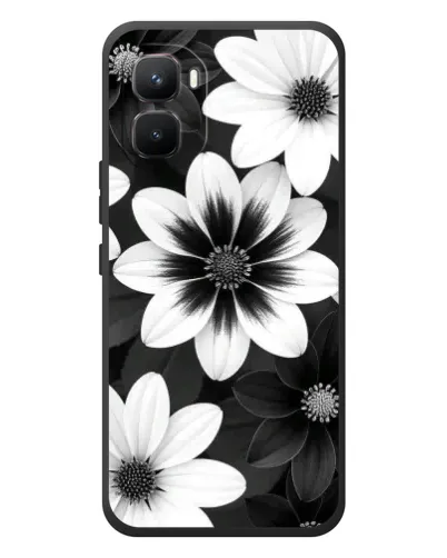 Чехол для Infinix GT 50 Pro с картинкой «Монохромные астры» Чехол для Infinix GT 50 Pro с картинкой «Монохромные астры»