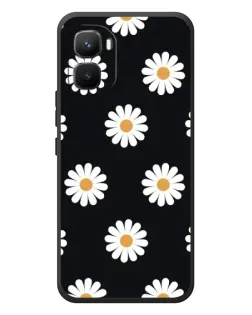 Чехол для Infinix GT 50 Pro с картинкой «Ромашки на черном»