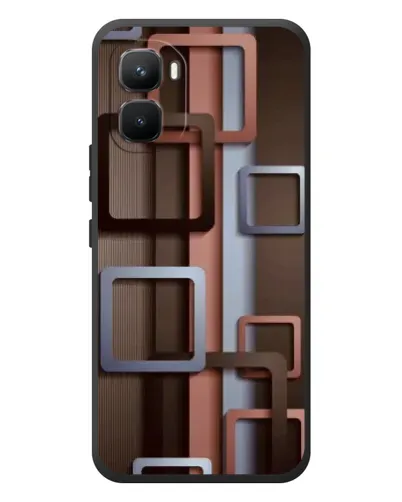Чехол для Infinix GT 50 Pro с картинкой «Коричневые объемные квадраты» Чехол для Infinix GT 50 Pro с картинкой «Коричневые объемные квадраты»