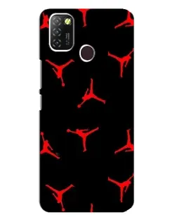 Чохол для Infinix Hot 10 Lite з картинкою «Jordan Red Pattern» Чохол для Infinix Hot 10 Lite з картинкою «Jordan Red Pattern»