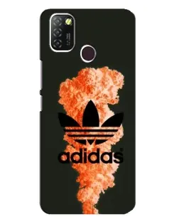 Чехол для Infinix Hot 10 Lite с картинкой «Оранжевый дым Adidas»