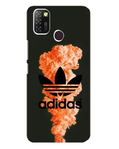 Чехол для Infinix Hot 10 Lite с картинкой «Оранжевый дым Adidas»