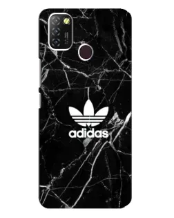Чехол для Infinix Hot 10 Lite с картинкой «Белый мрамор Adidas»