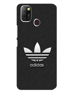 Чехол для Infinix Hot 10 Lite с картинкой «Adidas Карбоновая текстура»