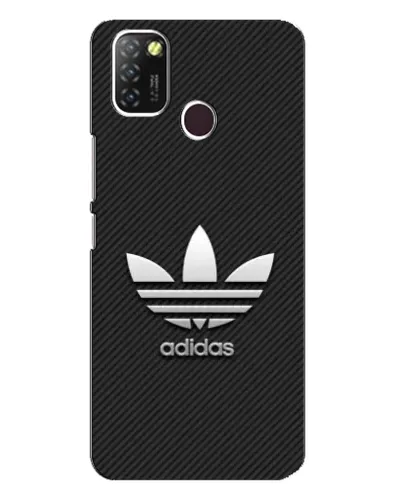 Чехол для Infinix Hot 10 Lite с картинкой «Adidas Карбоновая текстура»