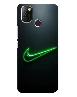 Чехол для Infinix Hot 10 Lite с картинкой «Неоновый контур Nike»