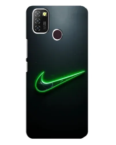 Чехол для Infinix Hot 10 Lite с картинкой «Неоновый контур Nike»