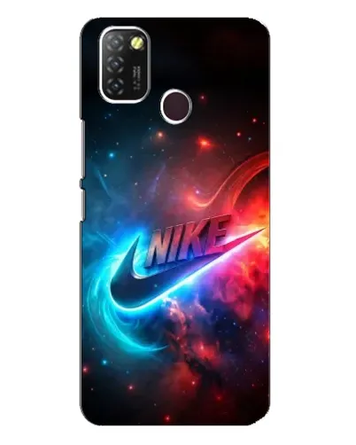 Чехол для Infinix Hot 10 Lite с картинкой «Огненный логотип Nike»