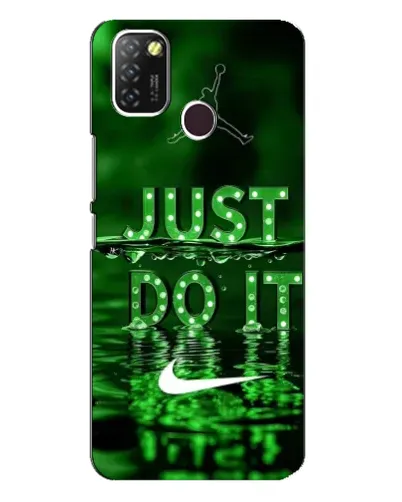 Чехол для Infinix Hot 10 Lite с картинкой «Зеленый неоновый Nike»