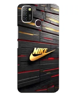 Чехол для Infinix Hot 10 Lite с картинкой «Золотой Nike на металле» Чехол для Infinix Hot 10 Lite с картинкой «Золотой Nike на металле»