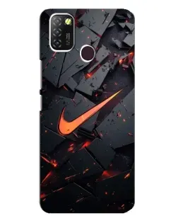 Чехол для Infinix Hot 10 Lite с картинкой «Nike — эффект разломов» Чехол для Infinix Hot 10 Lite с картинкой «Nike — эффект разломов»