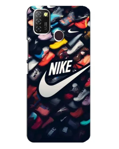 Чехол для Infinix Hot 10 Lite с картинкой «Коллекция кроссовок Nike»