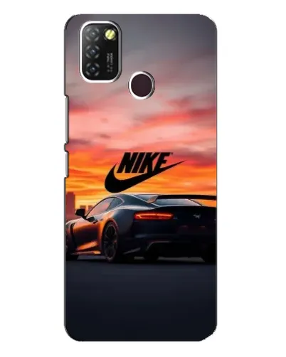 Чехол для Infinix Hot 10 Lite с картинкой «Nike и суперкар»