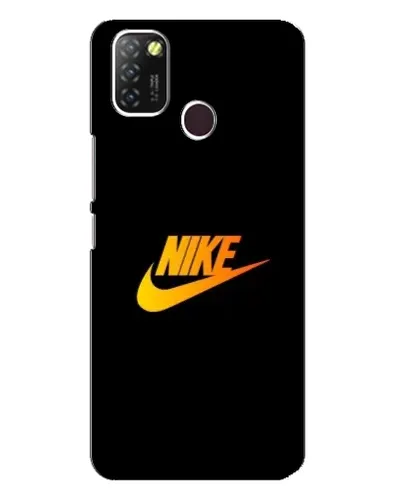 Чехол для Infinix Hot 10 Lite с картинкой «Золотой логотип Nike»