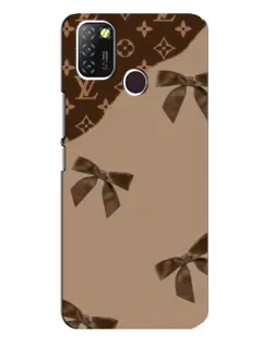 Чехол для Infinix Hot 10 Lite с картинкой «LV — кофейный атлас»