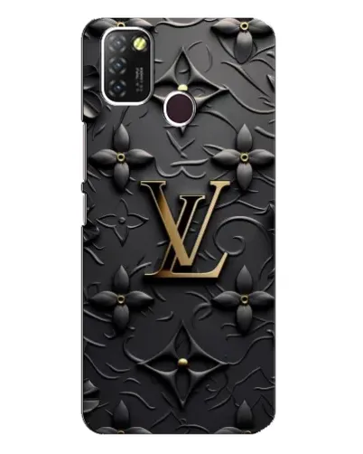 Чехол для Infinix Hot 10 Lite с картинкой «Кожаная текстура LV»