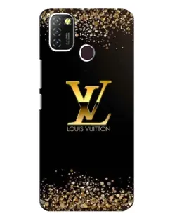 Чехол для Infinix Hot 10 Lite с картинкой «LV — золотые искры»