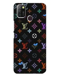 Чехол для Infinix Hot 10 Lite с картинкой «Цветная монограмма LV»