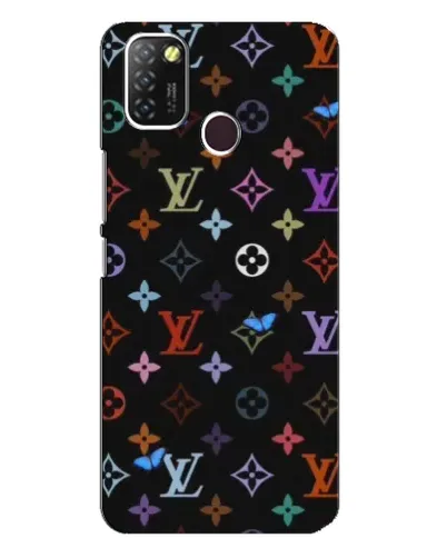 Чехол для Infinix Hot 10 Lite с картинкой «Цветная монограмма LV»