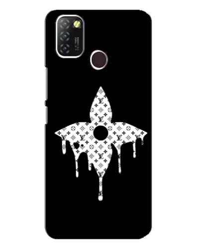 Чехол для Infinix Hot 10 Lite с картинкой «Цветочная монограмма»