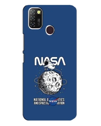 Чехол для Infinix Hot 10 Lite с картинкой «NASA — лунная миссия»