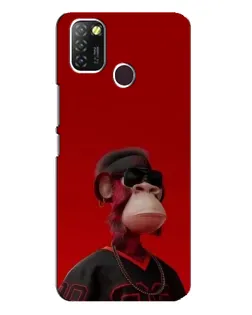 Чехол для Infinix Hot 10 Lite с картинкой «Bored Ape в красном» Чехол для Infinix Hot 10 Lite с картинкой «Bored Ape в красном»
