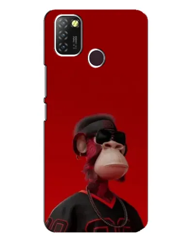 Чехол для Infinix Hot 10 Lite с картинкой «Bored Ape в красном» Чехол для Infinix Hot 10 Lite с картинкой «Bored Ape в красном»