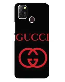 Чехол для Infinix Hot 10 Lite с картинкой «Gucci — красный логотип»