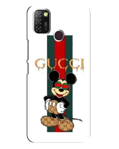 Чехол для Infinix Hot 10 Lite с картинкой «Микки Маус Gucci — полосы» Чехол для Infinix Hot 10 Lite с картинкой «Микки Маус Gucci — полосы»