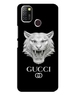 Чехол для Infinix Hot 10 Lite с картинкой «Gucci — серебряный лев»