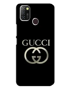 Чехол для Infinix Hot 10 Lite с картинкой «Gucci — золото на черном»