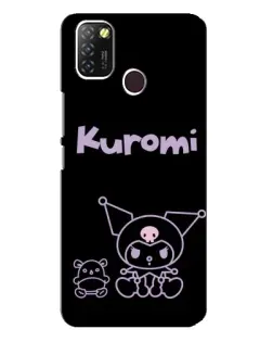 Чехол для Infinix Hot 10 Lite с картинкой «Kuromi — черный минимализм»