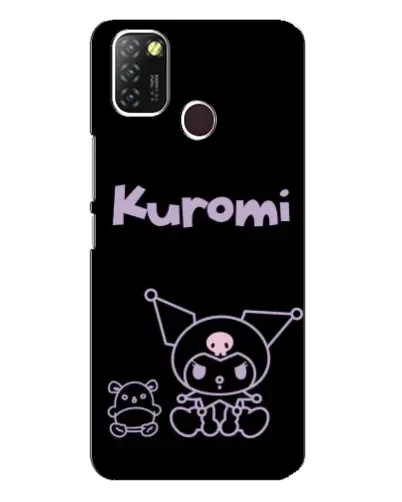 Чехол для Infinix Hot 10 Lite с картинкой «Kuromi — черный минимализм»