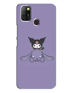 Чехол для Infinix Hot 10 Lite с картинкой «Kuromi на лиловом фоне»
