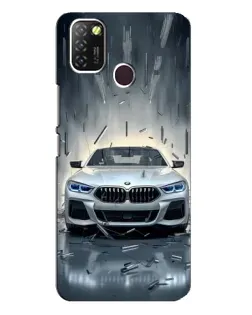 Чехол для Infinix Hot 10 Lite с картинкой «BMW в свете фар»