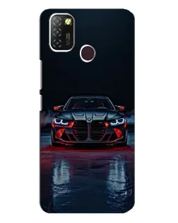 Чехол для Infinix Hot 10 Lite с картинкой «BMW на мокрой дороге»