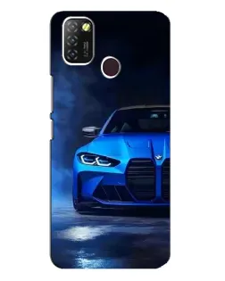 Чехол для Infinix Hot 10 Lite с картинкой «Голубая BMW M4»