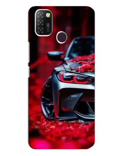 Чехол для Infinix Hot 10 Lite с картинкой «Спортивная BMW и цветы» Чехол для Infinix Hot 10 Lite с картинкой «Спортивная BMW и цветы»