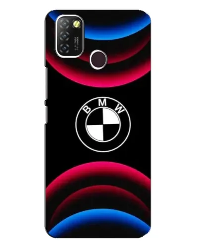 Чехол для Infinix Hot 10 Lite с картинкой «Логотип BMW и неоновые дуги» Чехол для Infinix Hot 10 Lite с картинкой «Логотип BMW и неоновые дуги»