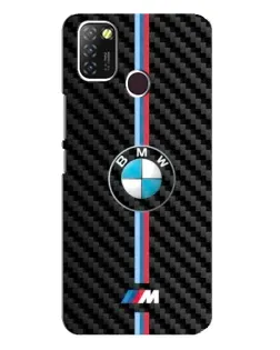 Чехол для Infinix Hot 10 Lite с картинкой «Эмблема BMW и карбон»