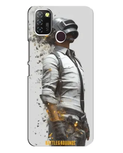 Чехол для Infinix Hot 10 Lite с картинкой «PUBG — боец в пыли»