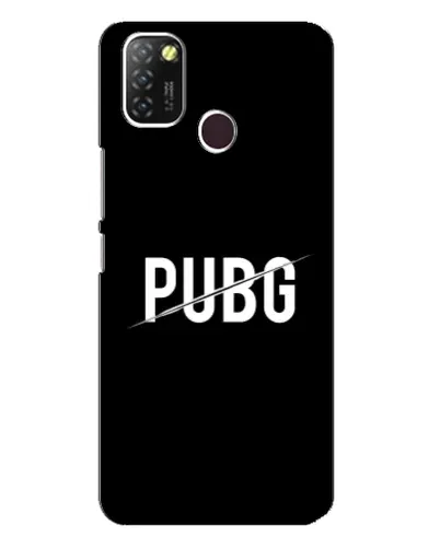 Чехол для Infinix Hot 10 Lite с картинкой «PUBG — белый логотип»