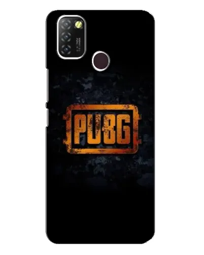 Чехол для Infinix Hot 10 Lite с картинкой «PUBG — золотой логотип»