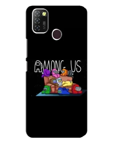 Чехол для Infinix Hot 10 Lite с картинкой «Логотип Among Us»