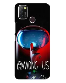 Чехол для Infinix Hot 10 Lite с картинкой «Красный импостер — макро» Чехол для Infinix Hot 10 Lite с картинкой «Красный импостер — макро»