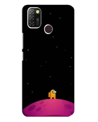 Чехол для Infinix Hot 10 Lite с картинкой «Одинокий герой на планете»