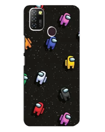 Чехол для Infinix Hot 10 Lite с картинкой «Космический паттерн Among Us»