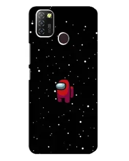 Чехол для Infinix Hot 10 Lite с картинкой «Красный Among Us»