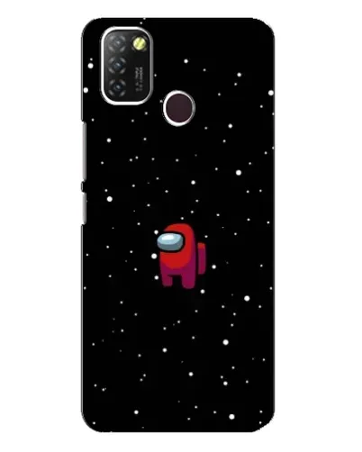 Чехол для Infinix Hot 10 Lite с картинкой «Красный Among Us»