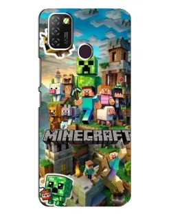 Чехол для Infinix Hot 10 Lite с картинкой «Замок Minecraft»